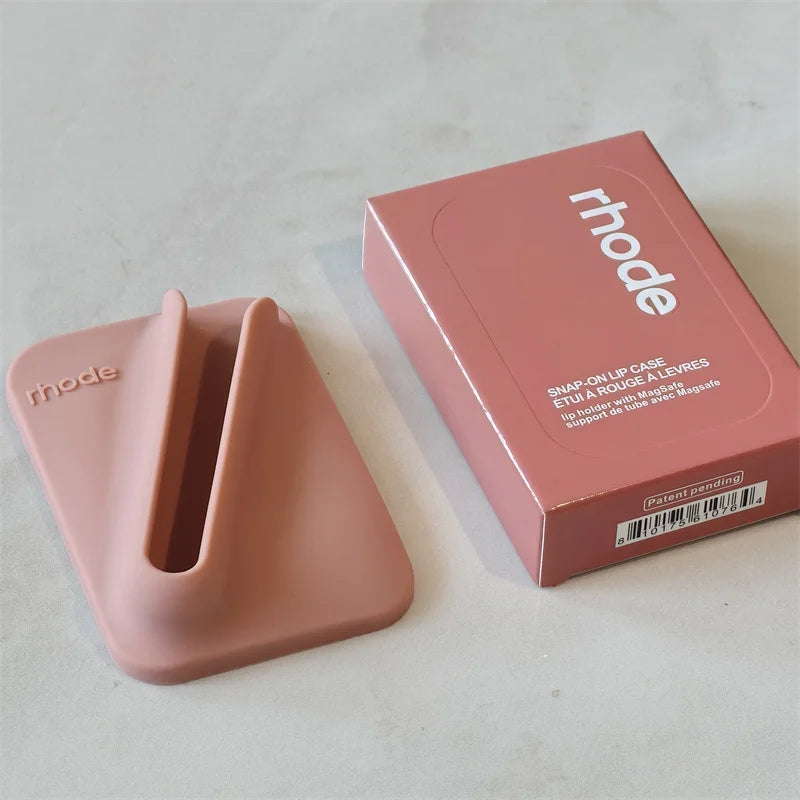 For Rhod Magnetic SNAP-ON LIP CASE Lip Holder with MagSafe Case for iPhone 17 Air 15 16 14 13 12 11 Pro Max Gloss Phone Cases