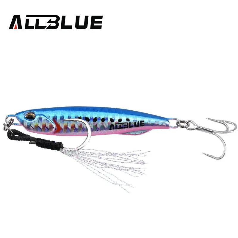 ALLBLUE DRAGER SLIM Metal Casting Jig Spoon 20G 30G 40G 60G Shore Drag Cast Jigging Sea Bass Lure Artificial Bait Fishing Tackle