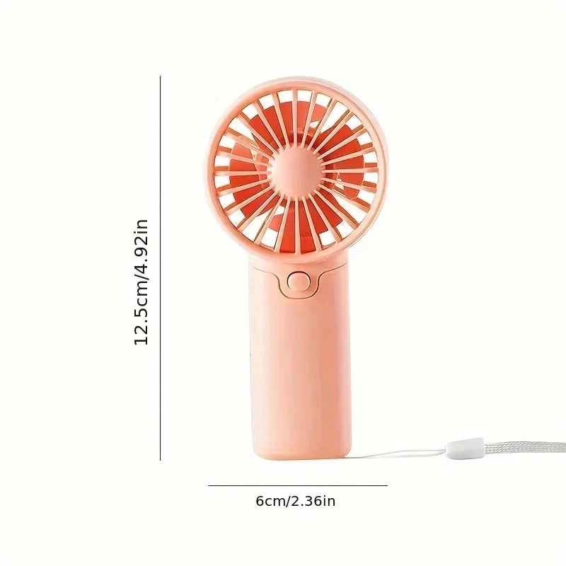 2026 Cute Fan Portable Handheld Fan Lightweight Handy Fan Pocket Size Low Noise Small Electric Fan Student Gift Outdoor Fan