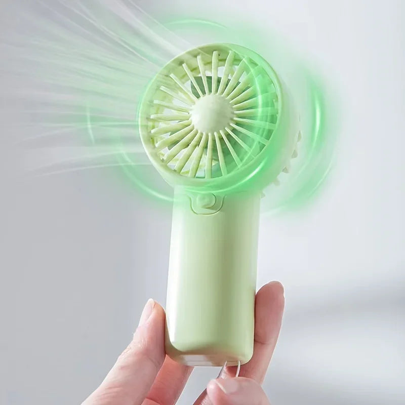 2026 Cute Fan Portable Handheld Fan Lightweight Handy Fan Pocket Size Low Noise Small Electric Fan Student Gift Outdoor Fan