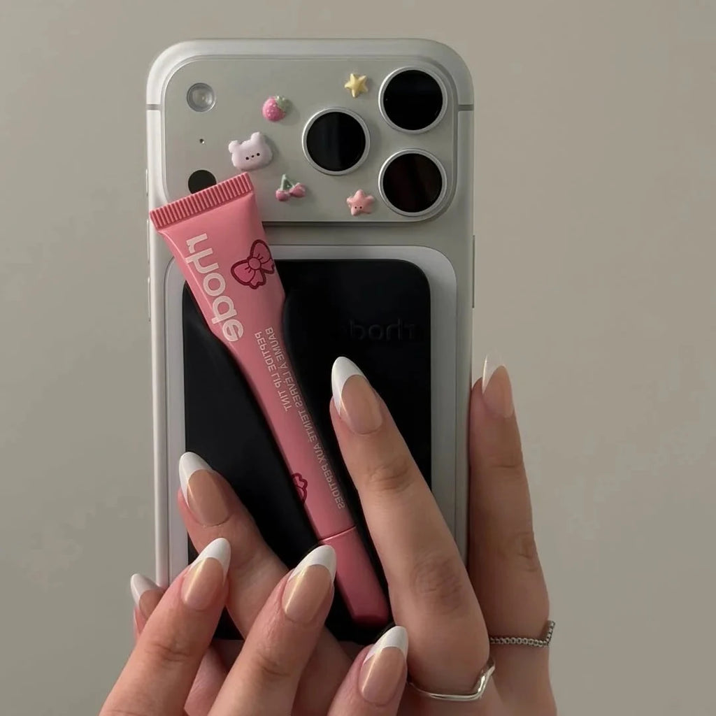 For Rhod Magnetic SNAP-ON LIP CASE Lip Holder with MagSafe Case for iPhone 17 Air 15 16 14 13 12 11 Pro Max Gloss Phone Cases