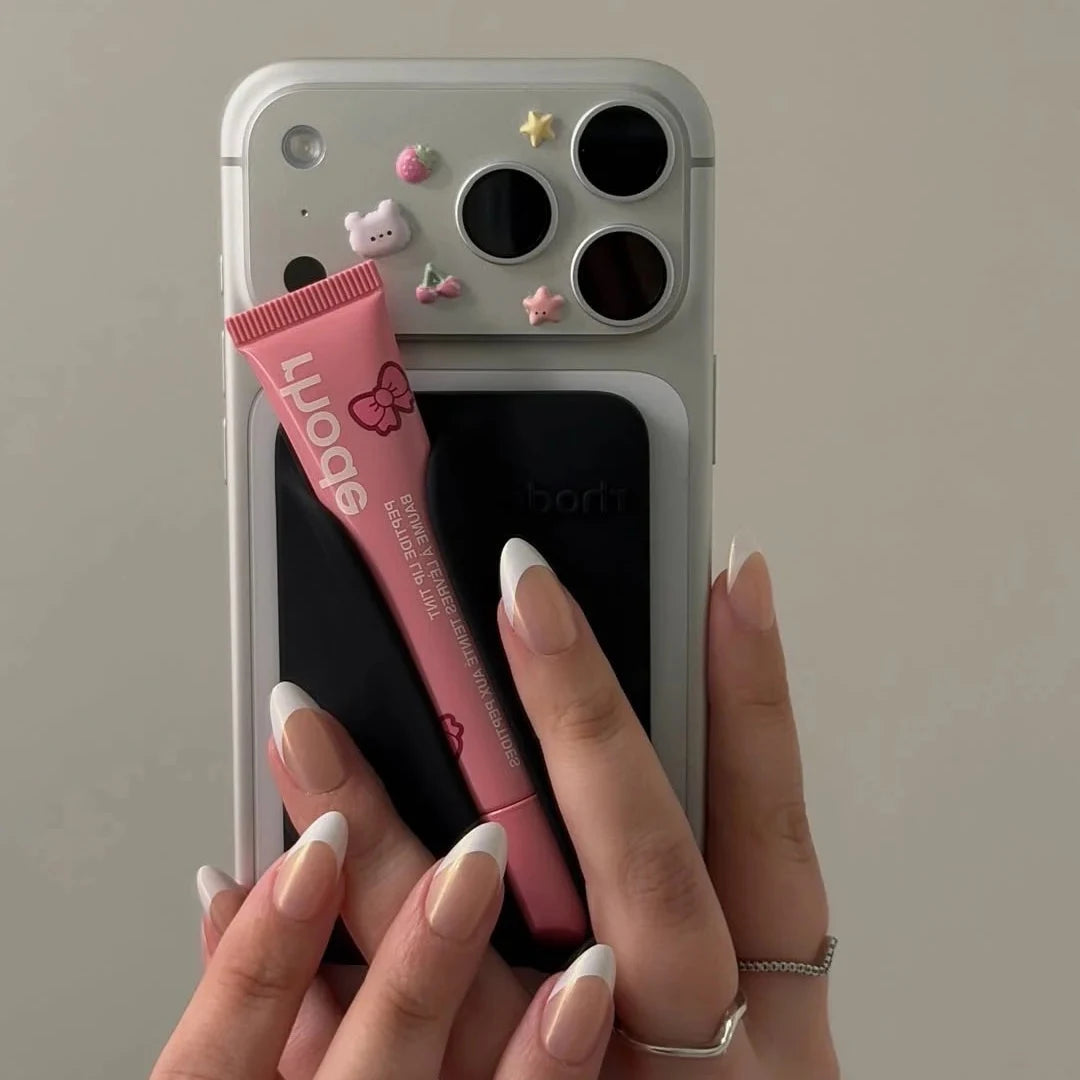 For Rhod Magnetic SNAP-ON LIP CASE Lip Holder with MagSafe Case for iPhone 17 Air 15 16 14 13 12 11 Pro Max Gloss Phone Cases