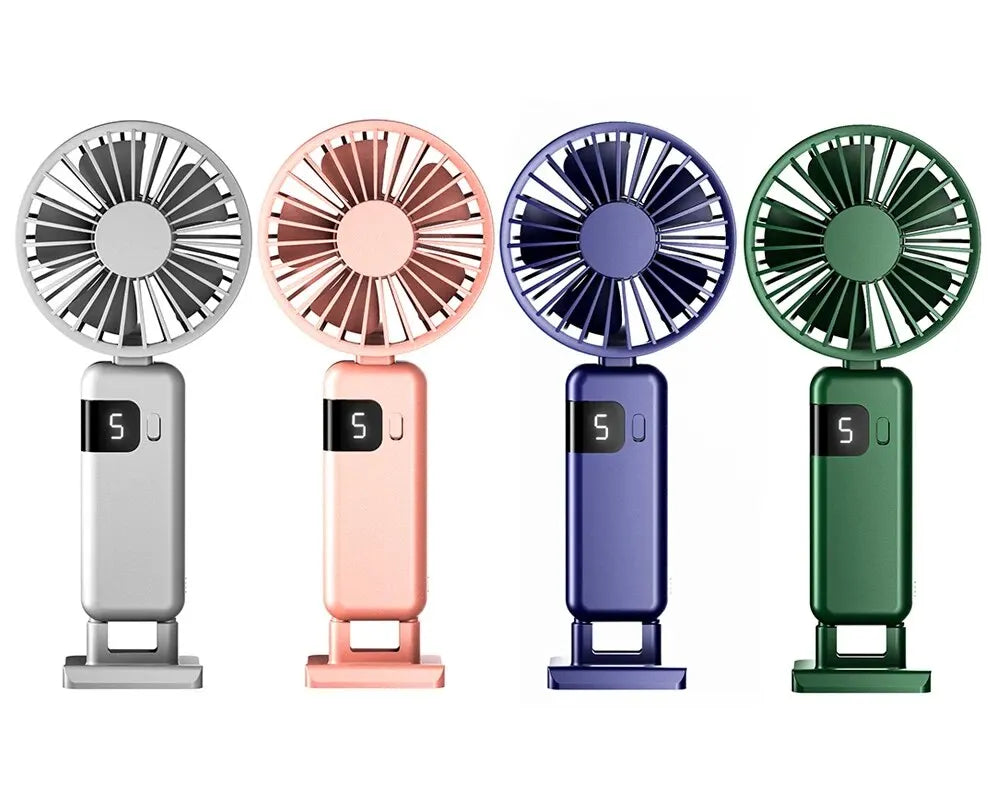 Clearance_2026 New Arrival Wind Cooling Hand Mini Usb Fan Portable 5 Speed Personal Pocket Rechargeable Handheld with Hook_Conti