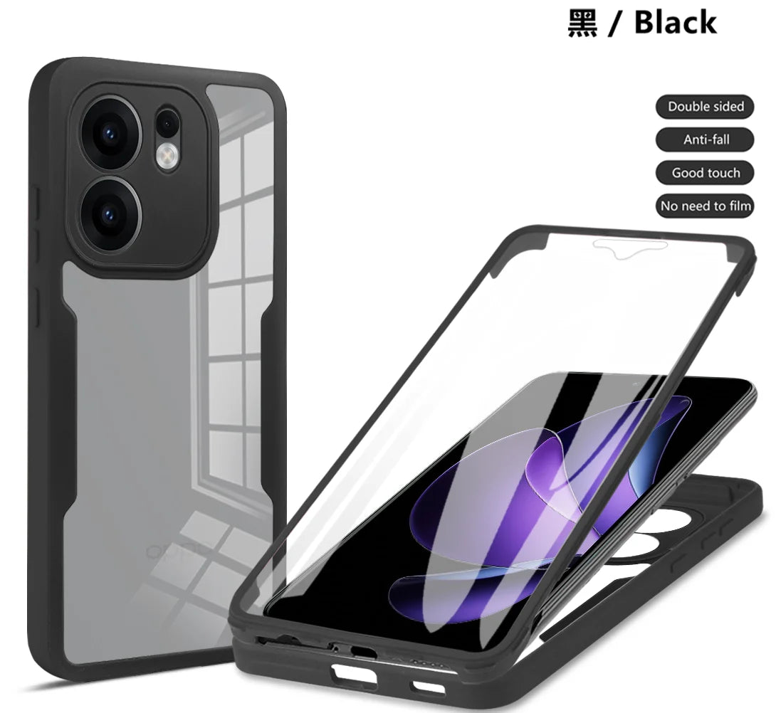 Full Body Protection Shockproof Case for OPPO Reno 13F 13FS 5G Reno 14 Pro Reno15 Protective Cover Clear Fundas Coque Capa
