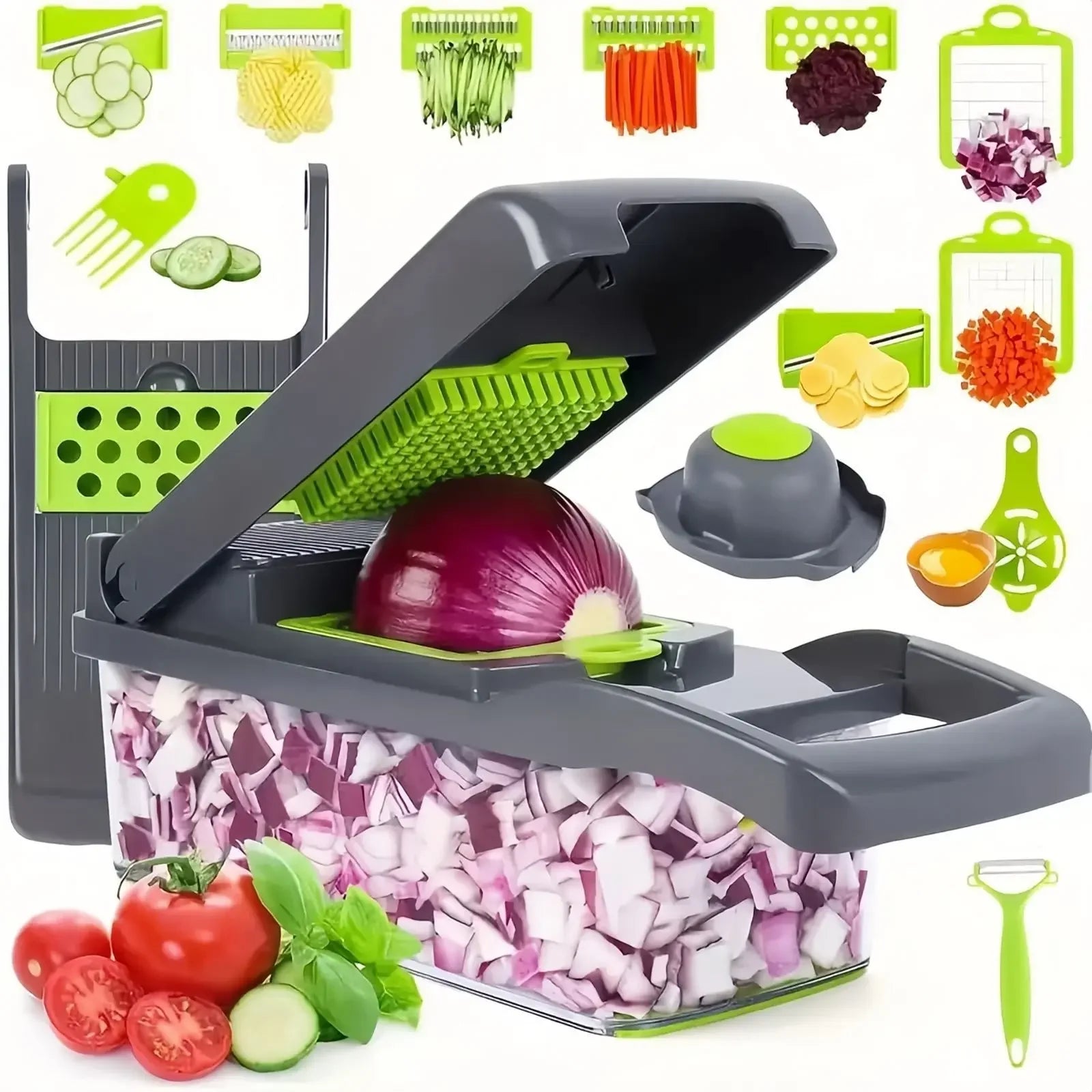 ProChopper - 14-in-1 Veggie Slicer(Multifunctional Vegetable Chopper Handle Food Grate Food Chopper Vegetable Slicer Dicer Cut 14/16 in 1 Kitchen Items Cocina)