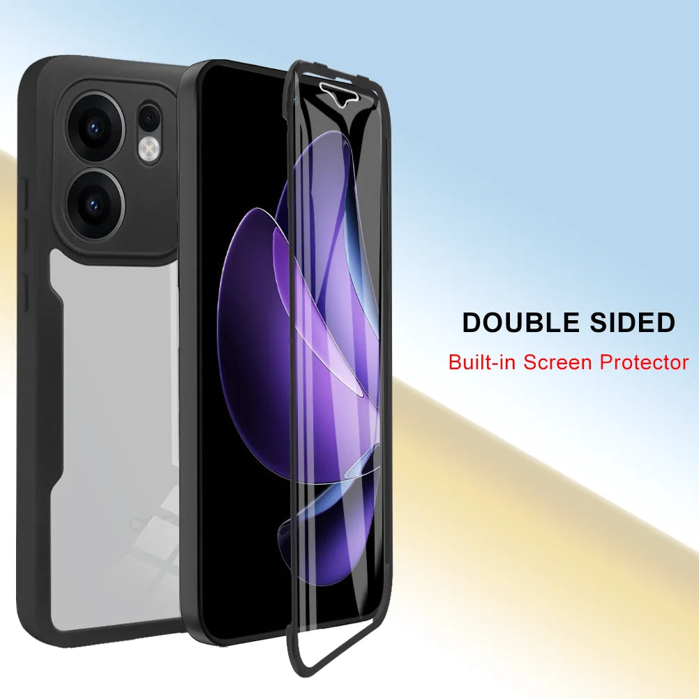 Full Body Protection Shockproof Case for OPPO Reno 13F 13FS 5G Reno 14 Pro Reno15 Protective Cover Clear Fundas Coque Capa
