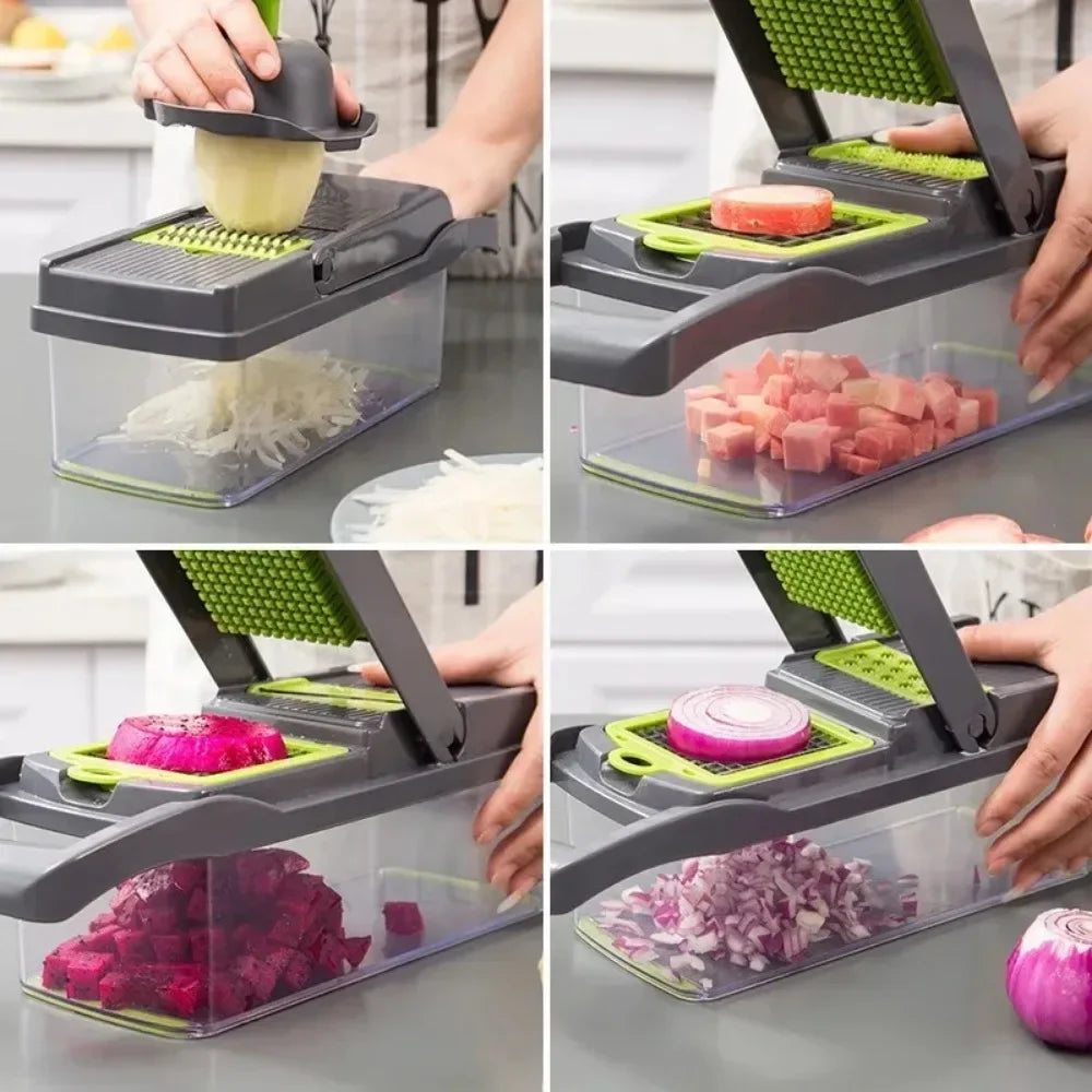ProChopper - 14-in-1 Veggie Slicer(Multifunctional Vegetable Chopper Handle Food Grate Food Chopper Vegetable Slicer Dicer Cut 14/16 in 1 Kitchen Items Cocina)