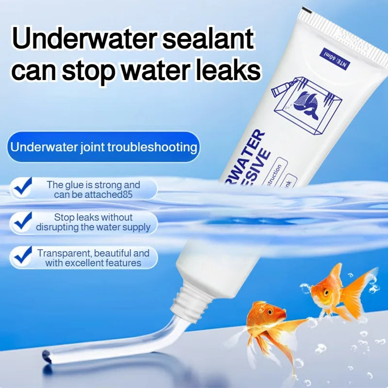 Water Pipe Sealant Adhesive Waterproof Plugging Glue Aquarium Leak Repair Agent Underwater Strong Bonding Glue Harmless To Fish