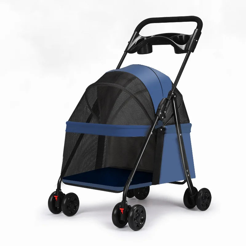 Pet Strollers Cart Cat Dog Small Dog Cat Teddy Cart Out Lightweight Folding Pet Products