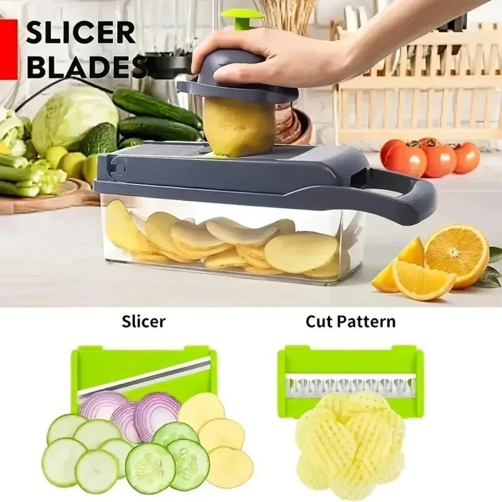 ProChopper - 14-in-1 Veggie Slicer(Multifunctional Vegetable Chopper Handle Food Grate Food Chopper Vegetable Slicer Dicer Cut 14/16 in 1 Kitchen Items Cocina)
