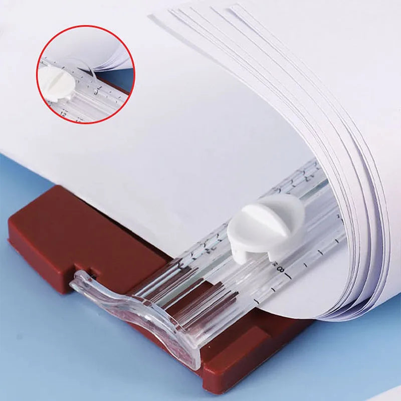 1PC Portable Multi-functional Bidirectional Paper Cutter Precision Cutting Tool for School And Office Supplies