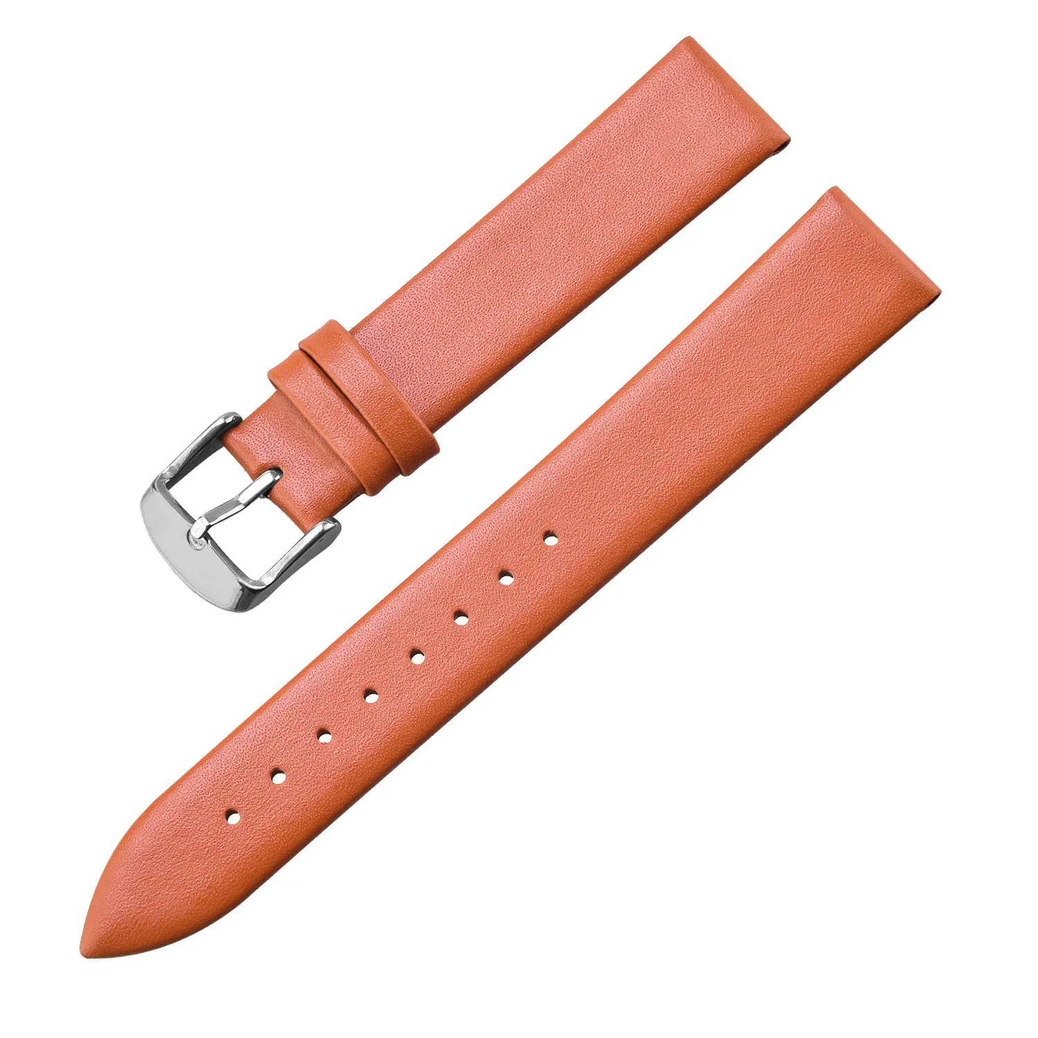 Calf Leather Watch Strap 12mm 14mm 16mm 18mm 20mm 22mm Genuine Leather Watch Band with Silver Pin Buckle