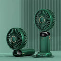 Portable Handheld Personal Rechargeable Fan LED Digital Display 90°Adjustable  Rechargeable Fan , 5 Speed Wind Mini Aromatherapy