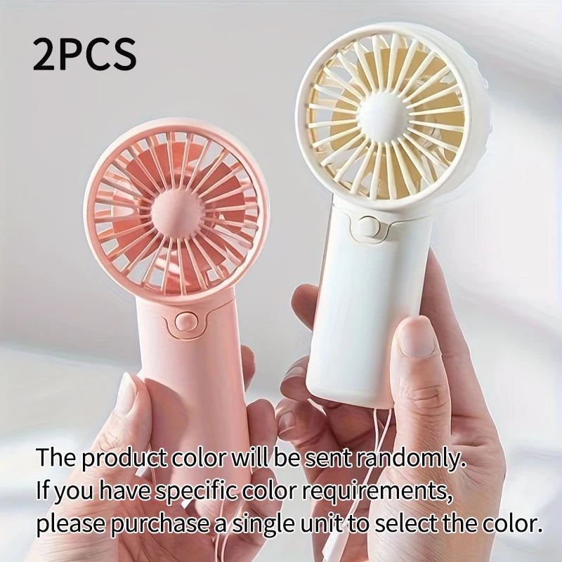 2026 Cute Fan Portable Handheld Fan Lightweight Handy Fan Pocket Size Low Noise Small Electric Fan Student Gift Outdoor Fan