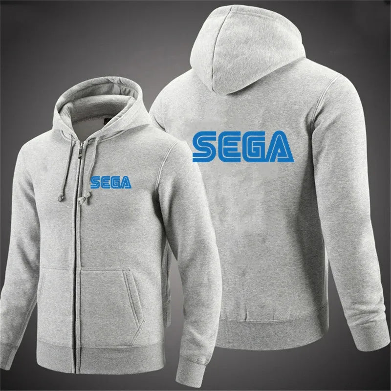Men's Sega Zipper Hoodie Casual Hoodie Outdoor Sports Shirt Top