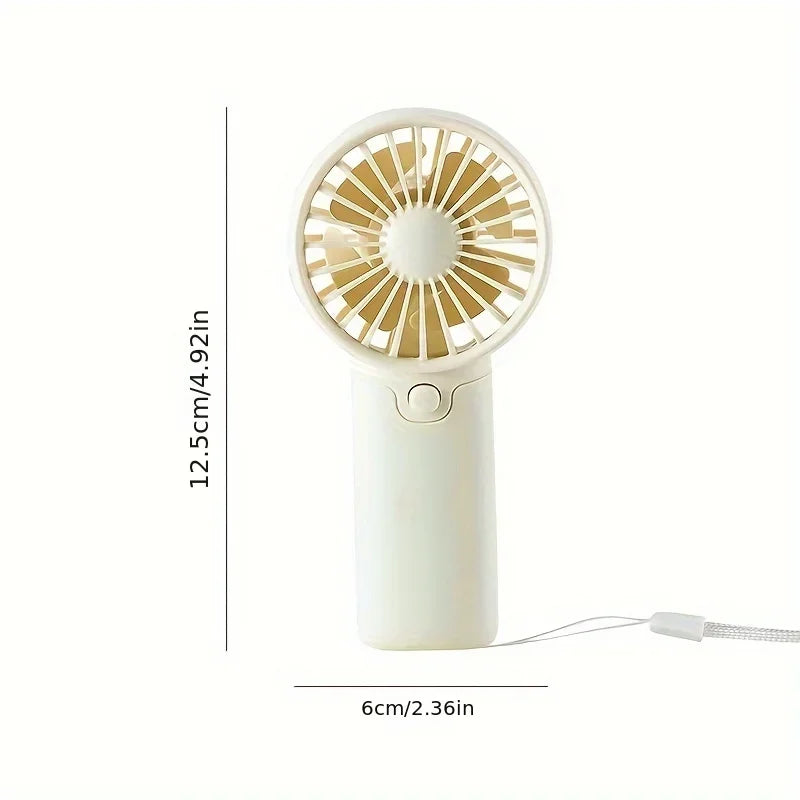 2026 Cute Fan Portable Handheld Fan Lightweight Handy Fan Pocket Size Low Noise Small Electric Fan Student Gift Outdoor Fan