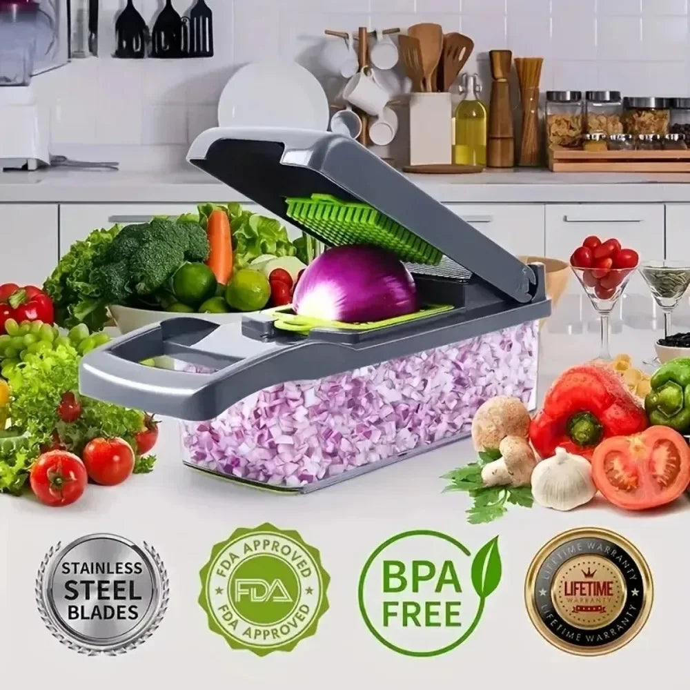ProChopper - 14-in-1 Veggie Slicer(Multifunctional Vegetable Chopper Handle Food Grate Food Chopper Vegetable Slicer Dicer Cut 14/16 in 1 Kitchen Items Cocina)