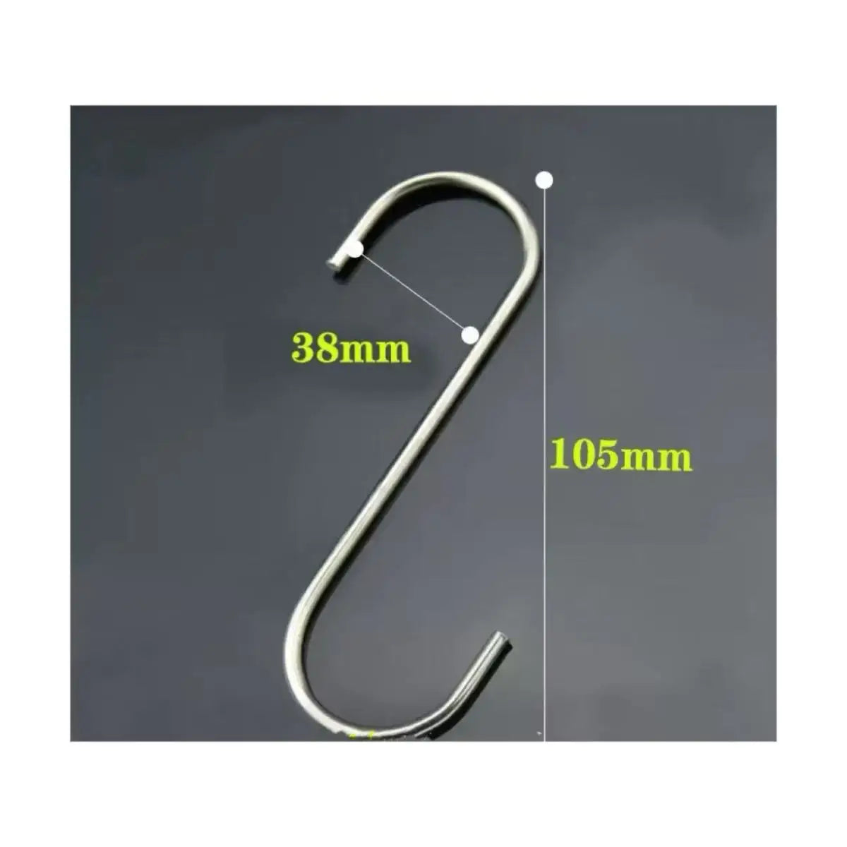 10 pcs Stainless steel S shaped hook Large hook S hook, multi purpose S shaped hook metal S-hook hook for kitchen and bathroom