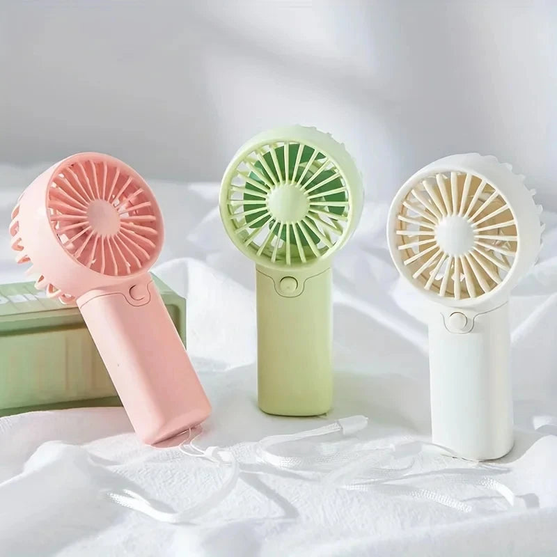 2026 Cute Fan Portable Handheld Fan Lightweight Handy Fan Pocket Size Low Noise Small Electric Fan Student Gift Outdoor Fan