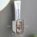 Wall Mounted Toothbrush Holder With Automatic Toothpaste Dispenser Toothpaste Squeezer Simplify Morning