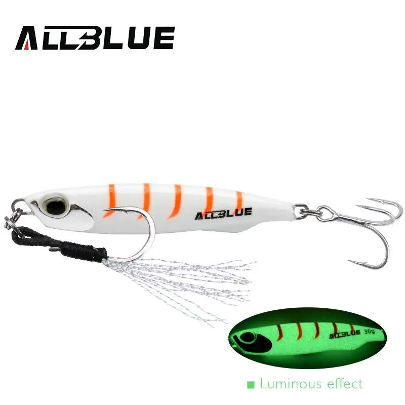 ALLBLUE DRAGER SLIM Metal Casting Jig Spoon 20G 30G 40G 60G Shore Drag Cast Jigging Sea Bass Lure Artificial Bait Fishing Tackle