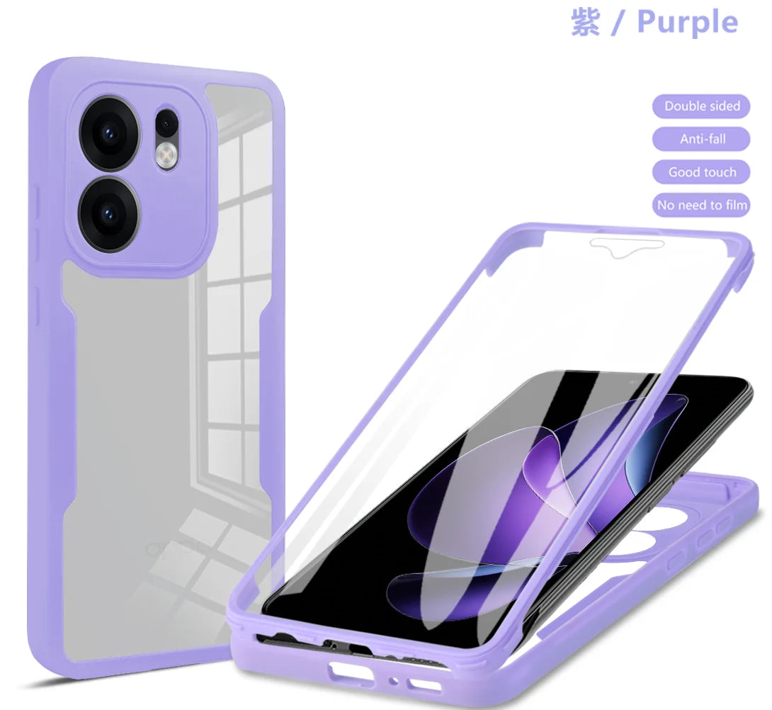 Full Body Protection Shockproof Case for OPPO Reno 13F 13FS 5G Reno 14 Pro Reno15 Protective Cover Clear Fundas Coque Capa