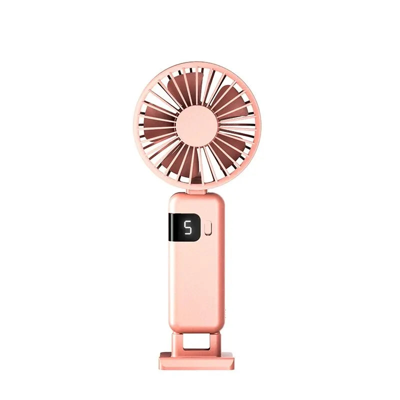 Clearance_2026 New Arrival Wind Cooling Hand Mini Usb Fan Portable 5 Speed Personal Pocket Rechargeable Handheld with Hook_Conti