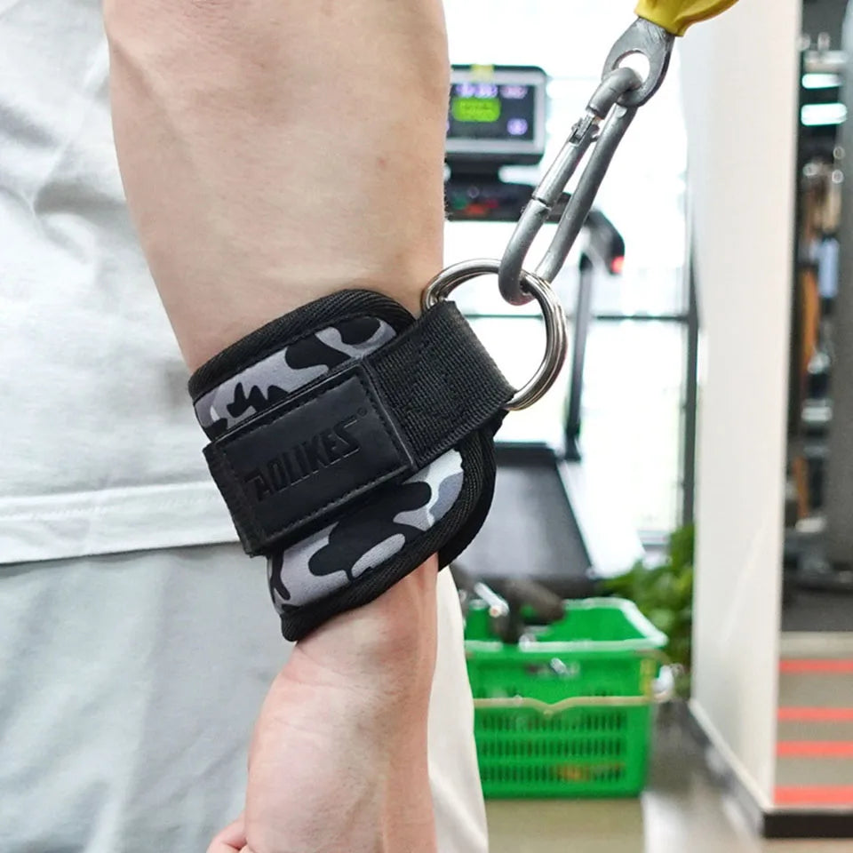 AOLIKES Adjustable Padded Ankle Wrist Cuffs Padded Straps D-Ring Glute Kickback for Cable Machine, Ideal for Glutes Exercises