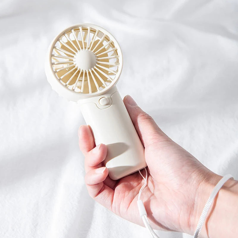 2026 Cute Fan Portable Handheld Fan Lightweight Handy Fan Pocket Size Low Noise Small Electric Fan Student Gift Outdoor Fan