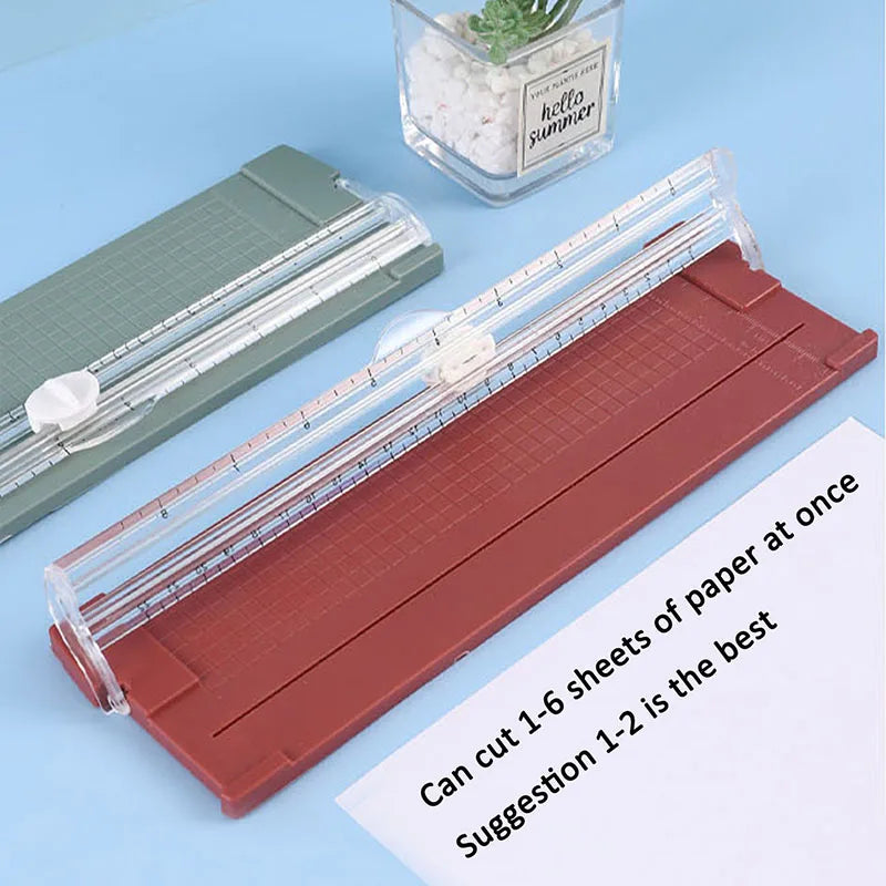 1PC Portable Multi-functional Bidirectional Paper Cutter Precision Cutting Tool for School And Office Supplies