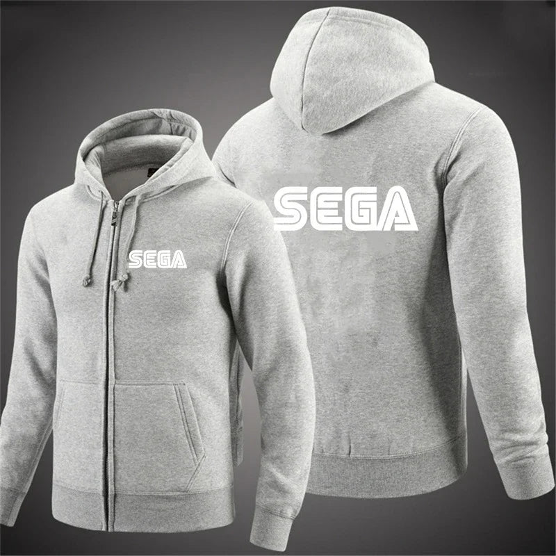 Men's Sega Zipper Hoodie Casual Hoodie Outdoor Sports Shirt Top