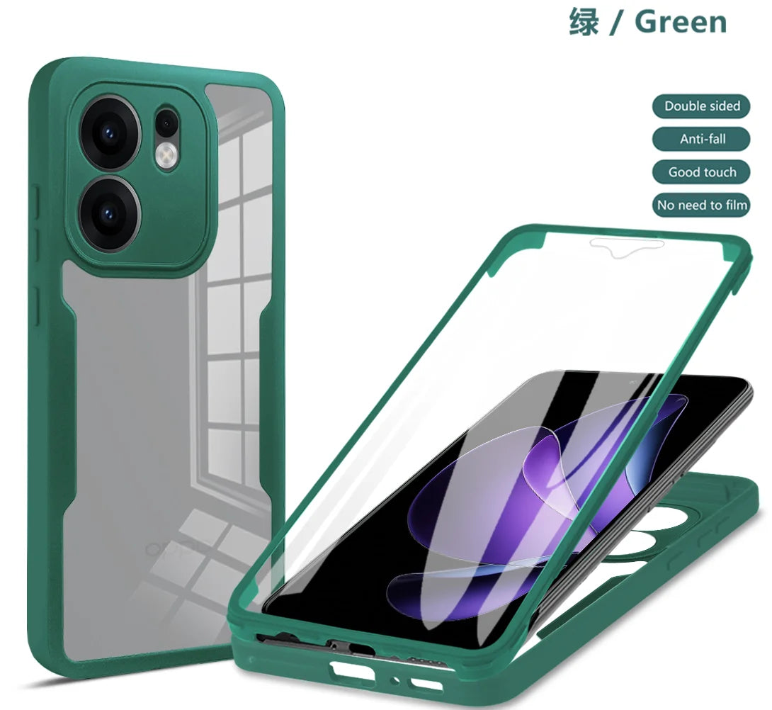 Full Body Protection Shockproof Case for OPPO Reno 13F 13FS 5G Reno 14 Pro Reno15 Protective Cover Clear Fundas Coque Capa