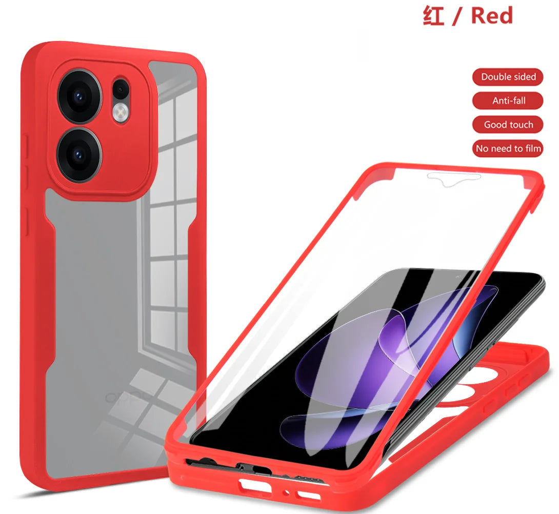 Full Body Protection Shockproof Case for OPPO Reno 13F 13FS 5G Reno 14 Pro Reno15 Protective Cover Clear Fundas Coque Capa