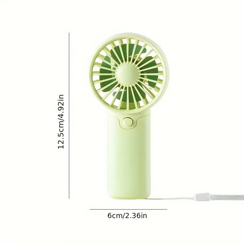 2026 Cute Fan Portable Handheld Fan Lightweight Handy Fan Pocket Size Low Noise Small Electric Fan Student Gift Outdoor Fan