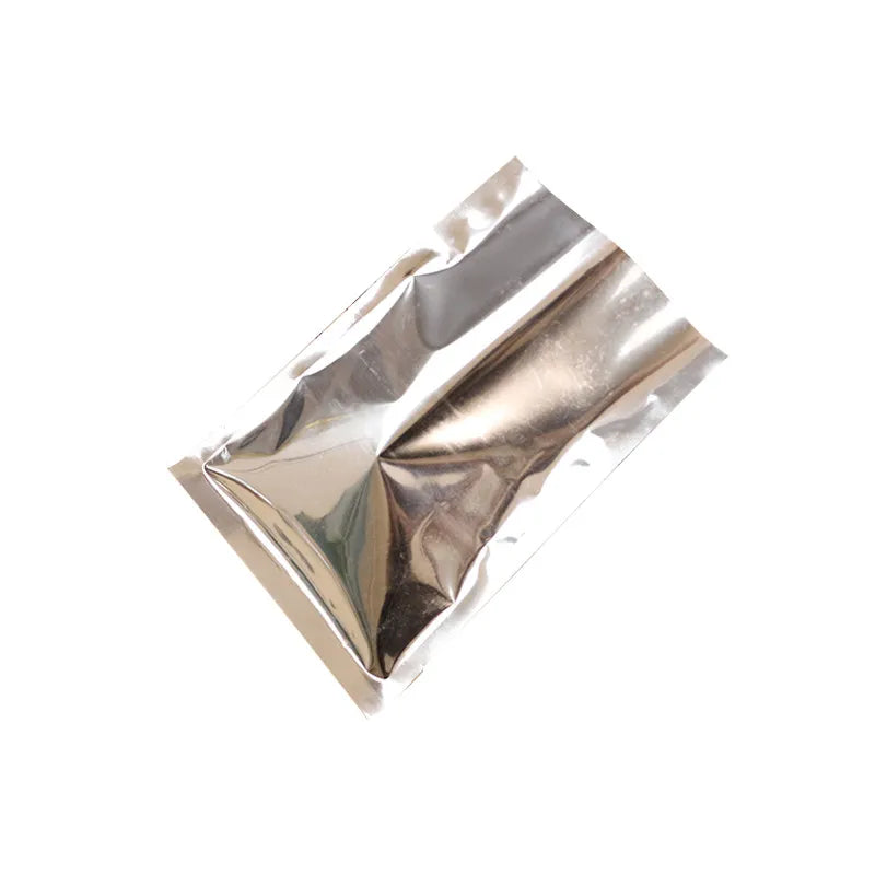 100pcs Aluminum Foil Flat Bags Heat Sealable Food Grade Storage Bags Snack Packaging Pouch Kitchen Organizer Bags