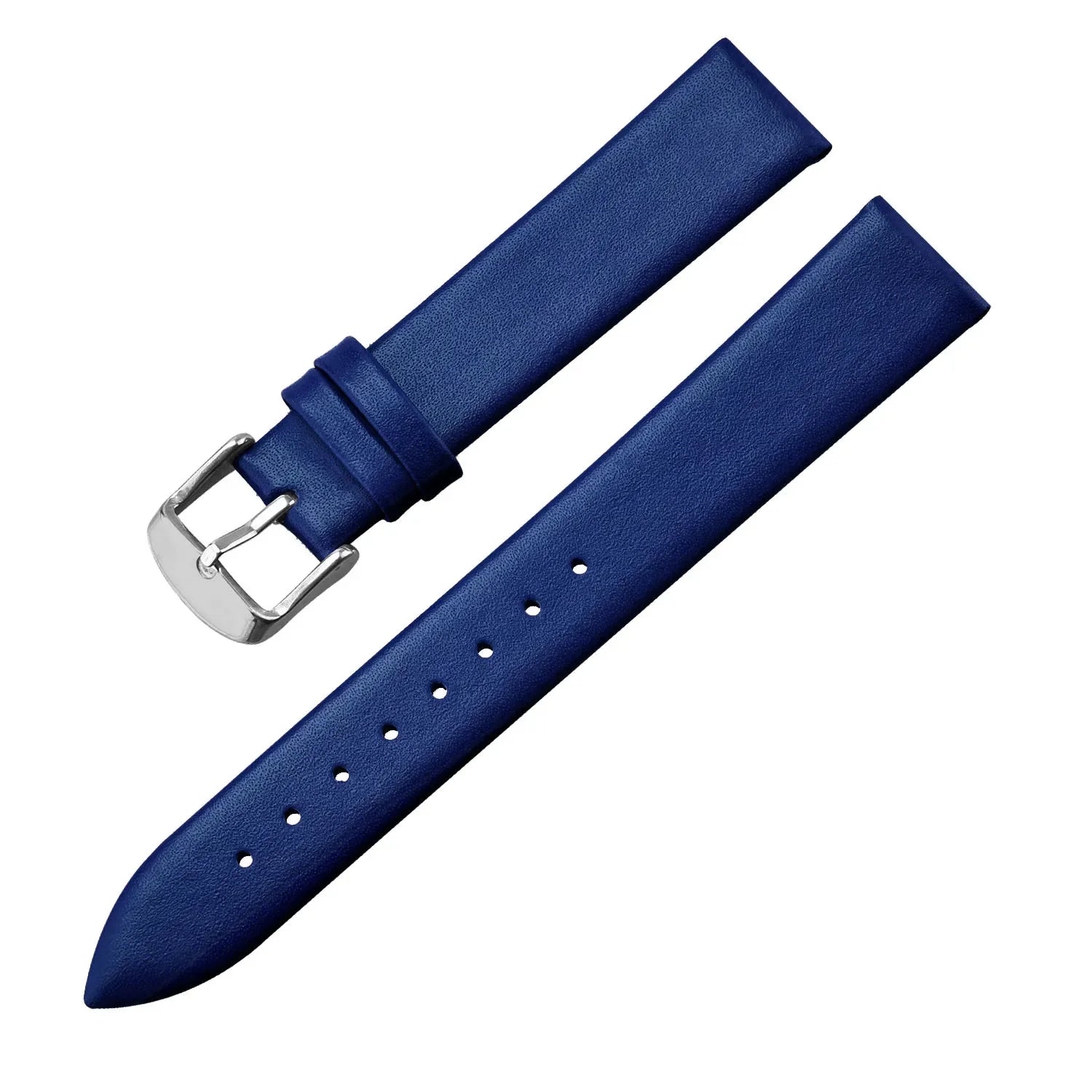 Calf Leather Watch Strap 12mm 14mm 16mm 18mm 20mm 22mm Genuine Leather Watch Band with Silver Pin Buckle