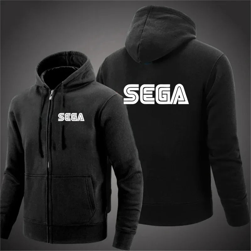 Men's Sega Zipper Hoodie Casual Hoodie Outdoor Sports Shirt Top